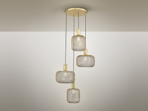 LUSTRA/PLAFONIERA OSIRIS, 58 CM, AURIE, DIN METAL, STIL MODERN - Img 4