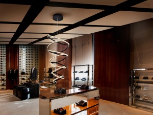 LUSTRA/PLAFONIERA RING, CU TELECOMANDA, 100/250 CM, NEGRU/TRANSPARENT, DIN METAL, ALUMINIU SI ACRIL, STIL MODERN