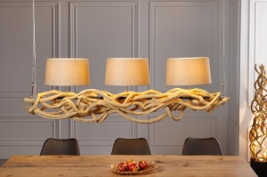 LUSTRA SUSPENDATA 165CM, VIGGINE, COD 42991, DIN LEMN RECICLAT, DESIGN RUSTIC