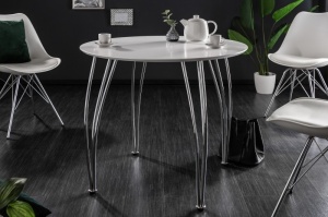 MASA ALBA ARRONDI 6975 DIN METAL SI MDF DESIGN MODERN - Img 2