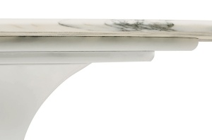 MASA ALBA TULIP ELLIPSE MARBLE ARRABESCATO, CONFECTIONATA DIN MDF SI METAL, STIL MODERN - Img 4