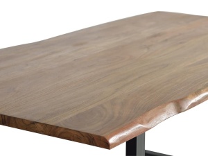 MASA DINING 200CM 6082, MARO/NEGRU, LEMN MASIV DE ACACIA SI METAL, GINER Y COLOMER - Img 2