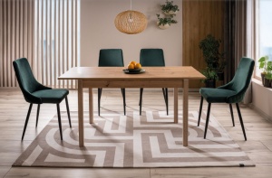 MASA DINING EXTENSIBILA MATTEO, 118(158)X80, STEJAR, PAL MELAMINAT, STIL MODERN, SIGNAL - Img 1