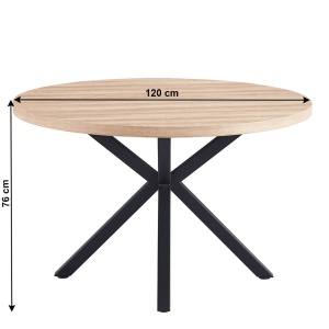 MASA DINING MEDOR, STEJAR/NEGRU, STIL MODERN, TK - Img 2