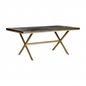 MASA DINING MUSSING REF. 29888, DIN LEMN MASIV DE MANGO SI METAL, STIL VINTAGE, VIC - Img 2