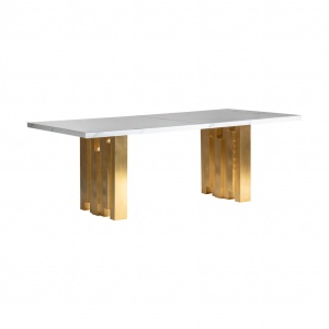 MASA DINING NEVA REF. 29771, DIN METAL SI STICLA, STIL MODERN, VIC - Img 2