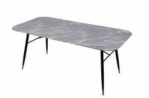 MASA DINING, PARIS 180CM GRI, COD 40847, IMITA MARMURA, ASPECT INDUSTRIAL