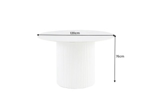 MASA DINING ROTUNDA, UNIQUE, 120CM, CADRUL CERAMIC SI BLAT DIN MARMURA, ARTIM GROUP SELECTION - Img 3