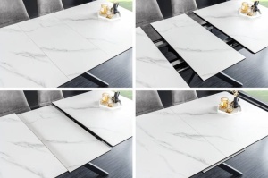 MASA EXTENSIBILA ALPINE, 160/200CM, METAL, MDF SI CERAMICA, ASPECT MARMURA, ARTIM GROUP SELECTION - Img 3