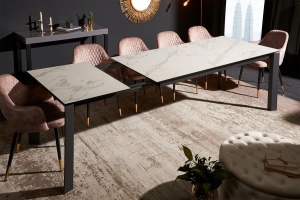MASA EXTENSIBILA OFFICE, 180-240CM, MODEL X7, CERAMICA/STICLA, ASPECT MARMURA - Img 2