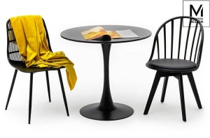 MASA LIVING, NEAGRA, TULIP FI80, DIN MDF SI METAL, STIL MODERN