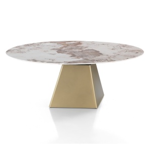 MASA ROTATIVA DE LUX, BOLLARD GOLD 100/160CM, METAL SI CERAMICA, ARTIM GROUP SELECTION - Img 2