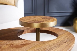 MASUTA DE CAFEA 110CM, GATSBY, DIN LEMN MASIV DE MANGO - Img 3