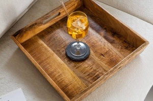 MASUTA DE CAFEA, FINCA 80CM, DIN LEMN DE MANGO, STIL INDUSTRIAL - Img 4
