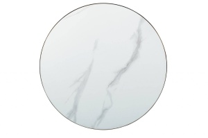 MASUTA DE CAFEA GEMINI, 50 CM, EFECT DE MARMURA ALBA/NEGRU/AURIU, BLAT DIN CERAMICA SI CADRU DIN METAL, STIL MODERN - Img 2