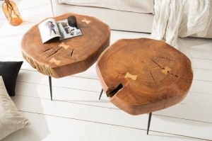 MASUTA DE CAFEA GOA 36558 DIN LEMN MASIV DE SALCAM DESIGN RUSTIC