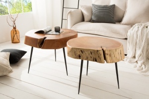 MASUTA DE CAFEA GOA 36558 DIN LEMN MASIV DE SALCAM DESIGN RUSTIC - Img 2
