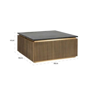 MASUTA DE CAFEA IRONVILLE, 7575, DIN METAL, MDF, PLACAJ DE MESTEACAN, STIL INDUSTRIAL - Img 4