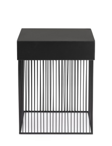 MASUTA DE CAFEA YASLINE 40X40, NEAGRA, CONFECTIONATA DIN OTEL, STIL MODERN - Img 2