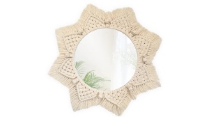 OGLINDA BAIE REA BOHO 322048, 53CM, NATURAL, DIN STICLA, CALITATE SUPERIOARA
