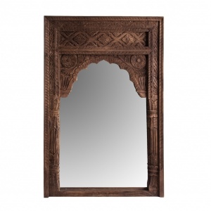 OGLINDA DECORATIVA SHELBY REF. 26844, DIN LEMN MASIV DE MANGO SI STICLA, STIL CLASIC, VIC