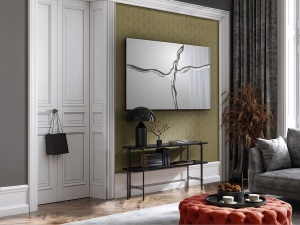 OGLINDA DECORATIVA SURCOS, 120x80 CM, DIN STICLA SI MDF, STIL MODERN