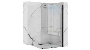 PARAVAN DE DUS REA CORTIS, 120CM, NEGRU, DIN STICLA, CALITATE SUPERIOARA - Img 7