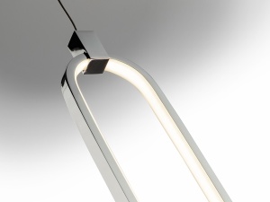 PENDUL COLETTE, 13 CM, CROM, DIN METAL SI ACRILIC OPAL, STIL MODERN - Img 2