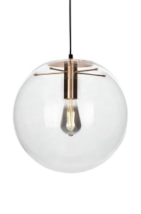 PENDUL SANDRA 35, CUPRU/TRANSPARENT, DIN METAL SI STICLA, STIL MODERN, B2