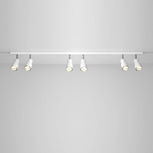 PLAFONIERA ASPO, 6 (3x2) BRATE, 15,5 CM, ALBA, DIN METAL, STIL MODERN