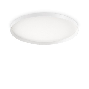 PLAFONIERA FLY PL D90, ALB, DIN ALUMINIU, STIL MODERN