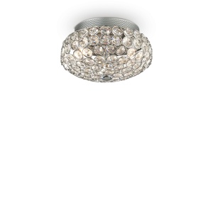 PLAFONIERA KING PL3, CROM, DIN CRISTAL, STIL MODERN