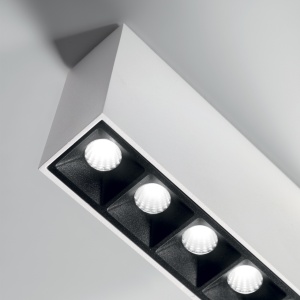 PLAFONIERA LIKA PL, ALB, DIN ALUMINIU, STIL MODERN