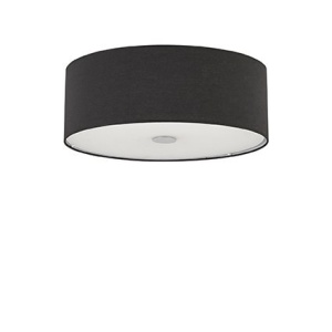 PLAFONIERA WOODY PL4, NEGRU, DIN METAL, STIL MODERN