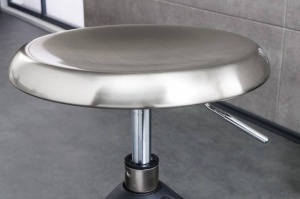 SCAUN BAR, INDUSTRIAL 80CM, REALIZAT DIN METAL ARGINTIU, TELESCOPIC - Img 3