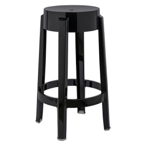SCAUN DE BAR CHARLES 65 NEGRU, DIN POLICARBONAT, B2