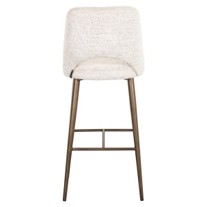 SCAUN DE BAR DELPHINE LOVELY CREAM, S4627, CONFECTIONAT DIN 100% POLIESTER SPUMA SI METAL, RICHMOND INTERIORS - Img 2