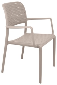SCAUN DE EXTERIOR SPARK CONFECTIONAT DIN POLIPRAPILENA, MARO, STIL MODERN