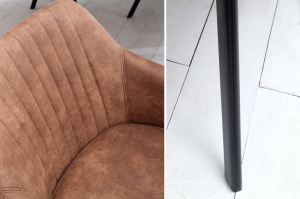 SCAUN DESIGN VINTAGE/INDUSTRIAL LUCCA NEGRU/MARO VINTAGE 38308 - Img 6
