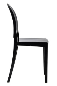 SCAUN DINING DIN POLICARBONAT, NEGRU, VICTORIA, STIL MODERN - Img 2