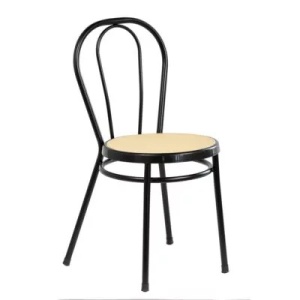 SCAUN DINING, NEGRU/NATURAL, DIN METAL, ARTIM GROUP SELECTION