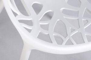 SCAUN DINING/TERASA KORAL, ALB MAT, DIN POLIPROPILENA, STIL MODERN - Img 3