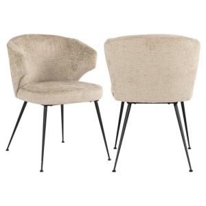 SCAUN DINING XANDRA FUSION DESERT 109, S4724, CONFECTIONAT DIN 100% POLIESTER SPUMA SI METAL, RICHMOND INTERIORS