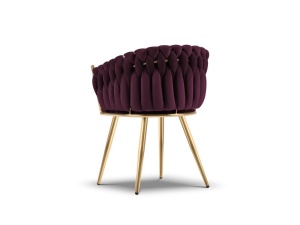 SCAUN EXCLUSIVIST SHIRLEY BURGUND, TAPITERIE DIN CATIFEA SI AURIU, STIL MODERN, ARTIM GROUP SELECTION - Img 2