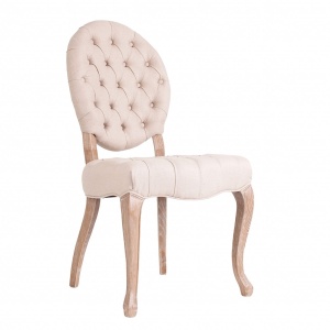SCAUN JENA REF. 23418, SCAUN BUTONAT, ECRU, STIL VINTAGE, DIN LEMN MASIV DE FRASIN, IN SI SPUMA, VIC