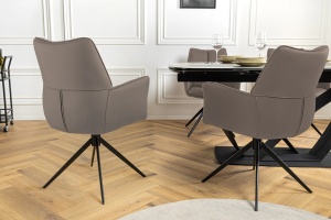 SCAUN ROTATIV, PAPILLON, METAL SI PIELE DE CULOARE MARO, ARTIM GROUP SELECTION - Img 2