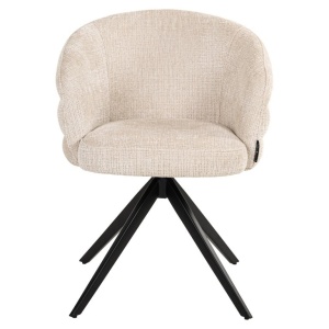 SCAUN ROTATIV SERENITY BEIGE CHENILLE, S4781, CONFECTIONAT DIN METAL, SPUMA SI 100% POLIESTER, RICHMOND INTERIORS - Img 2