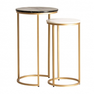 SET 2 MASUTE DE CAFEA KEINARL REF. 26764, DIN METAL SI MARMURA, STIL MODERN, VIC