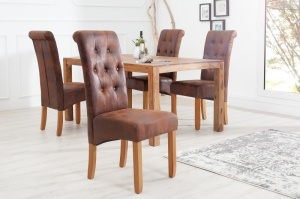 SET 2 SCAUNE, DESIGN VINTAGE, VALENTINO, MICROFIBRA MARO, ARTIM GROUP SELECTION