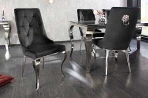 SET 2 SCAUNE DINING, CLASIC, BAROC, DIN METAL SI CATIFEA NEAGRA, ARTIM GROUP SELECTION